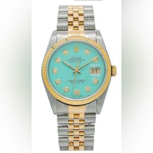 Rolex Datejust 36mm 16233 | Two-Tone | Turquoise Diamond Dial